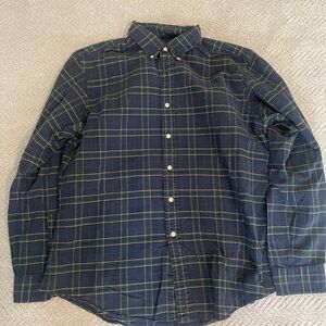 Ralph Lauren Blue and Yellow Casual Button Down Shirt